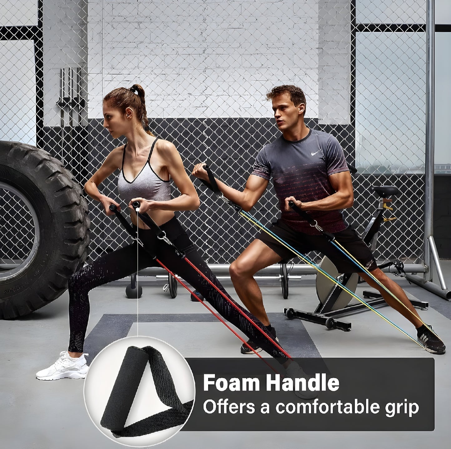 11-Piece Resistance Band Set for Home Workout & Fitness (Men & Women)