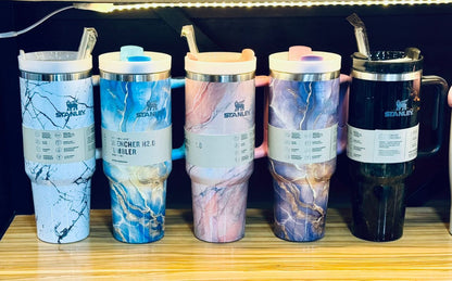 1200ml Premium Stainless Steel Marble Tumble | Vacuum Insulated Leakproof