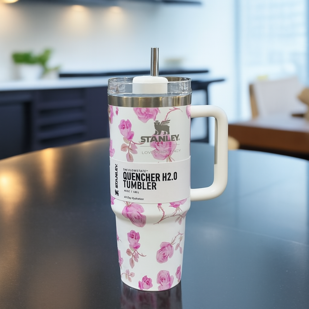 1200ml Premium Stainless Steel Marble Tumble | Vacuum Insulated Leakproof