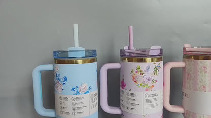 1200ml Premium Stainless Steel Marble Tumble | Vacuum Insulated Leakproof